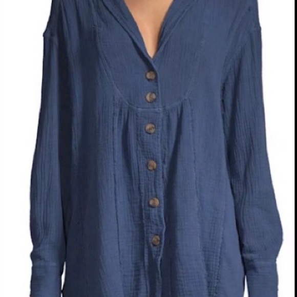 Free People All About The Feels Button Blouse - Picture 5 of 12